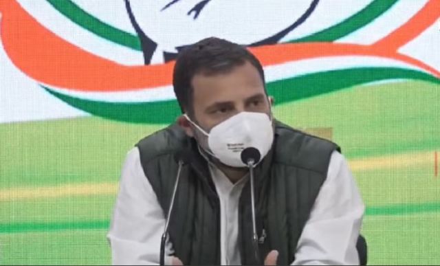 At the press conference Rahul Gandhi said Government considers farmers as enemies