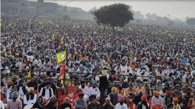 Kisan Andolan Millions gathered in Barnala supported the peasant movement