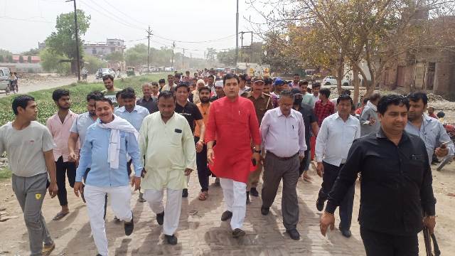 Loni MLA Nandkishore Gurjar in action mode review of many development works in the area