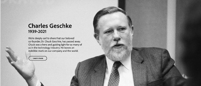 Adobes co founder and developer of PDF files Charles Geschke said goodbye to the world