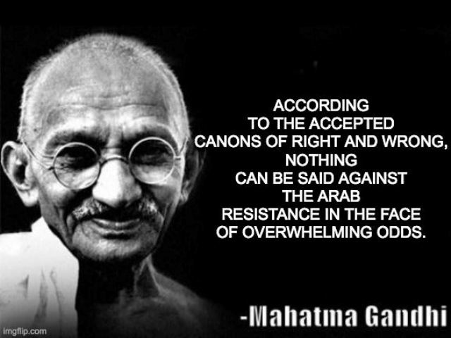 Mahatma Gandhis views on Palestinian identity