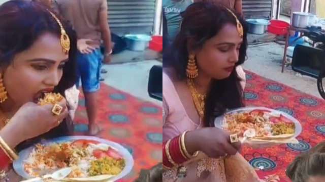 Some occasions during weddings become memorable. Recently, a video is becoming fiercely viral on social media. Which is filmed by a videographer during the wedding. In this video a woman is eating delicious food for the wedding with her own hands. In the meantime, the videographer who came to the wedding, he starts filming. Looking at the lens of the camera, the woman immediately leaves her hand and starts eating with a spoon. This video is becoming fiercely viral on Instagram.