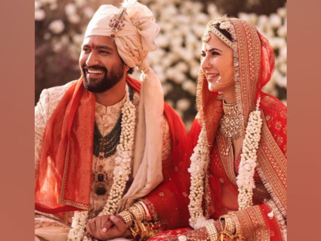 Vicky Kaushal and Katrina Kaif made their first appearance as Mr and Mrs Kaushal after their wedding at Six Senses Fort Barwara today (December 10, 2021).