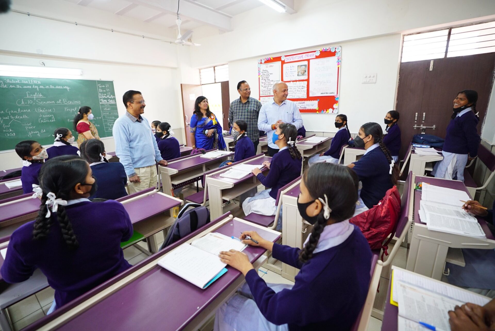 Delhi Chief Minister Arvind Kejriwal today (February 19, 2022) inaugurated 12,430 new smart classrooms in 240 government schools of the national capital Delhi at Rajkiya Kanya Vidyalaya, Rajokri.