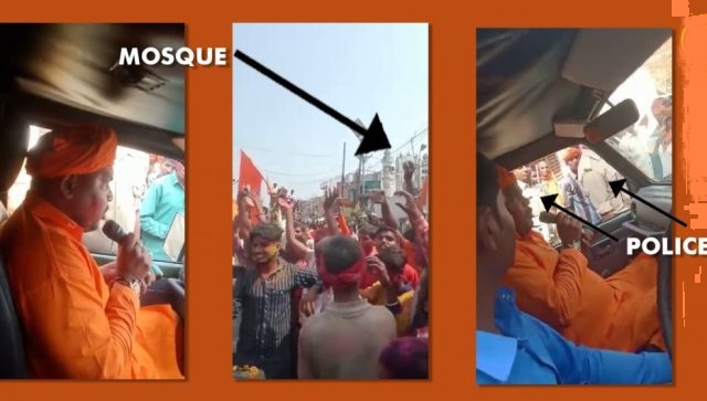Sitapur: Recently a clip that surfaced on social media created controversy. In which a saffron-clad person is allegedly making indecent statements against a particular community.