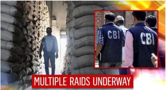 The Central Bureau of Investigation (CBI) is conducting raids at more than 50 places across the country at the locations of owners, agents and government officials of some rice-flour mills accused of corruption.