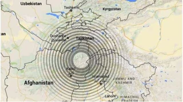 Today (23 February 2023) an earthquake measuring 6.8 on the Richter scale was felt near the border of China in Afghanistan and Tajikistan.