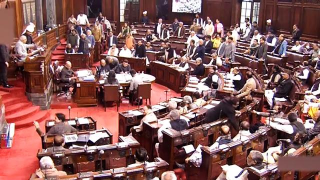 Rajya Sabha proceedings were adjourned till 2 pm today (April 5, 2023) as opposition MPs demanded a JPC-Joint Parliamentary Committee probe into the allegations of fraud against the Adani group. Shouting slogans while demanding.